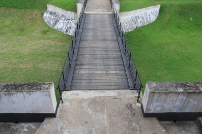 High angle view of plants in park