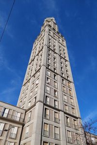 Low angle view of building against clear sky