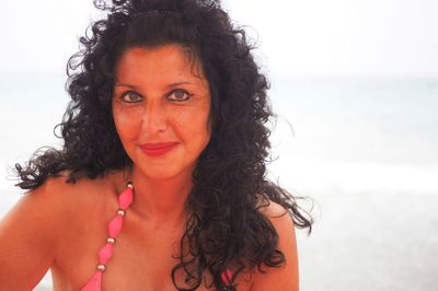 Portrait of woman at beach