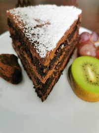 Close-up of dessert on table