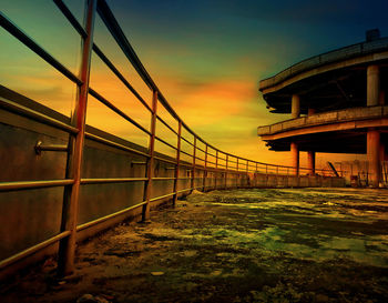 View of bridge against sky during sunset