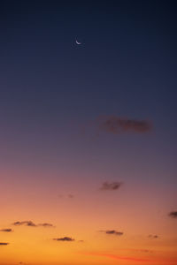 Low angle view of sky at sunset