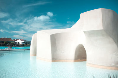 View of swimming pool against sky