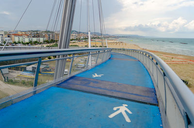 Bridge of the sea, iconic example of modern architecture and landmark in pescara, italy