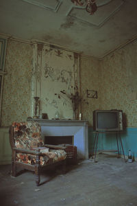 Interior of abandoned house