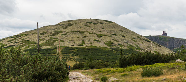 Low angle view of mountain against sky