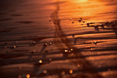 Full frame shot of wet table