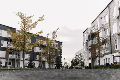 Low angle view of buildings against sky