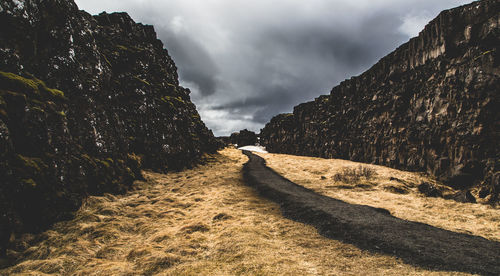 Panoramic view of mountains against sky