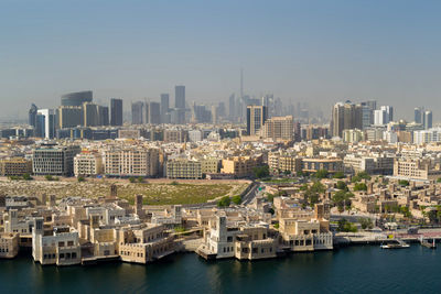 Aerial view on the dubai skyline