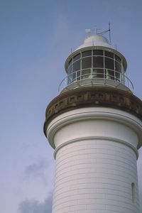 Low angle view of lighthouse against sky