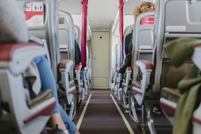 Interior of airplane