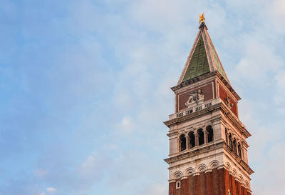 Low angle view of san marco campanile against sky