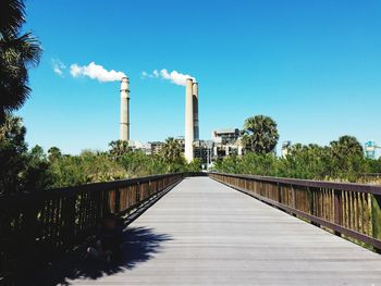 Factory against clear sky