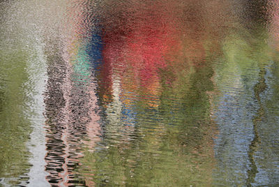 Multi colored reflection in water