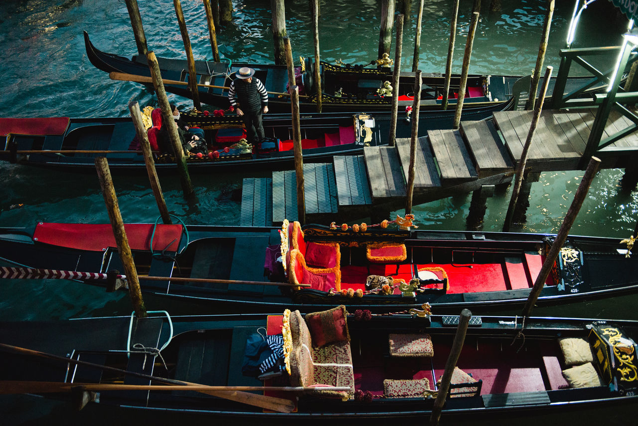 BOATS MOORED IN SHIP