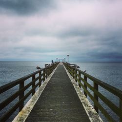 Pier over sea against sky