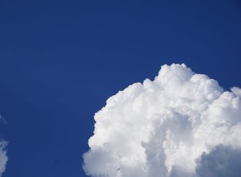 Low angle view of clouds in blue sky