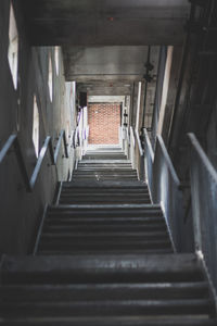 Low angle view of staircase in building