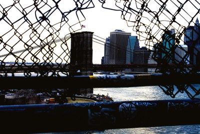 View of river in city