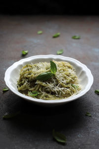 Close-up of meal served in bowl