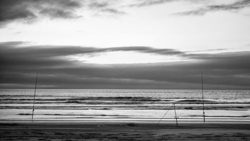 View of sea against cloudy sky