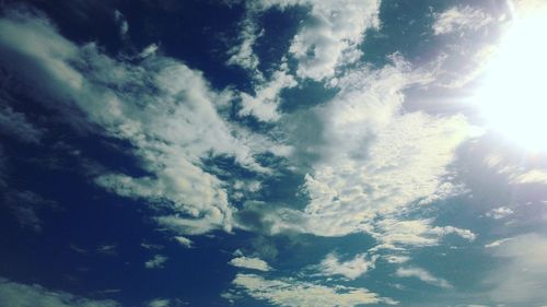 Low angle view of clouds in sky