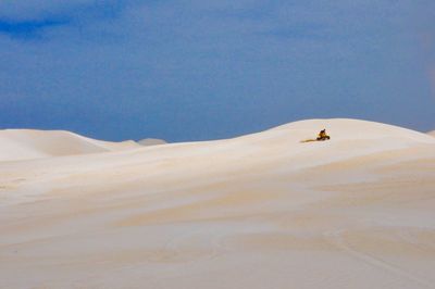 Scenic view of desert against clear sky