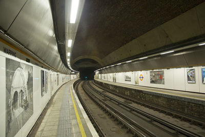 Train at railroad station platform