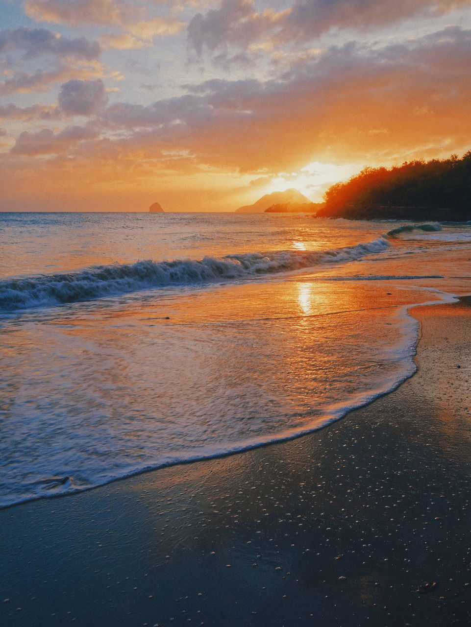 SCENIC VIEW OF SEA DURING SUNSET