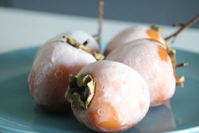 Close-up of fruits in plate