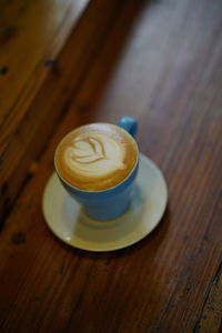 Coffee cup on table