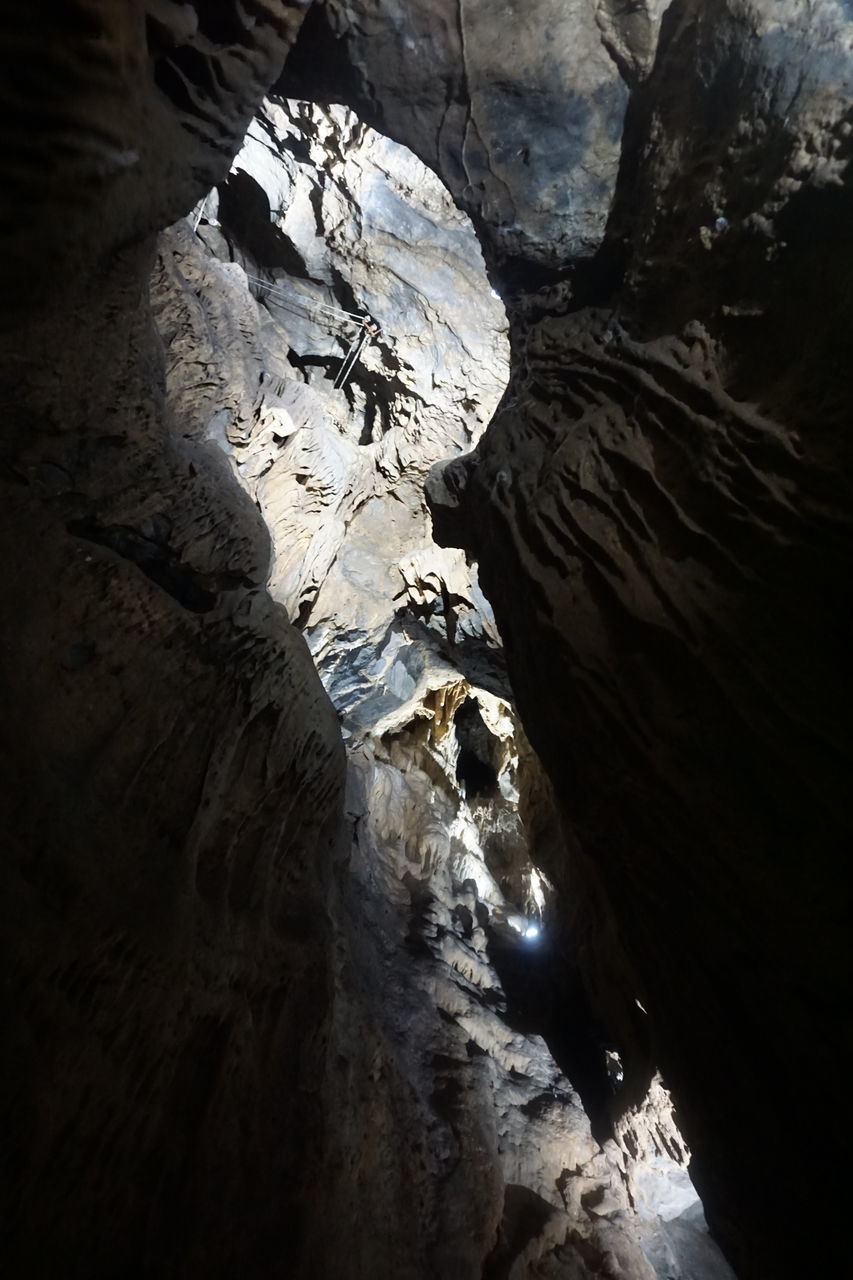 LOW ANGLE VIEW OF ROCK FORMATION