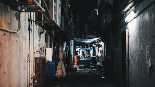 View of alley at market