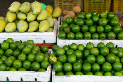 Fruits for sale at market stall