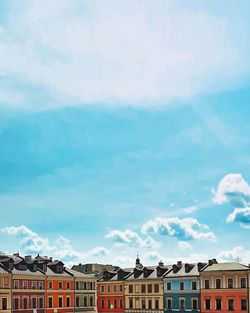 Low angle view of buildings against sky