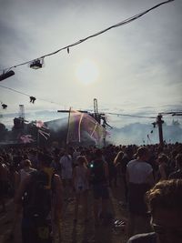 People enjoying at sunset