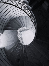 Low angle view of spiral staircase