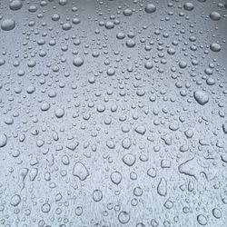 Close-up of water drops on glass