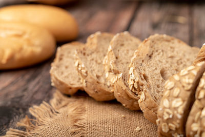 Close-up of bread on table