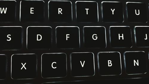 Full frame shot of computer keyboard