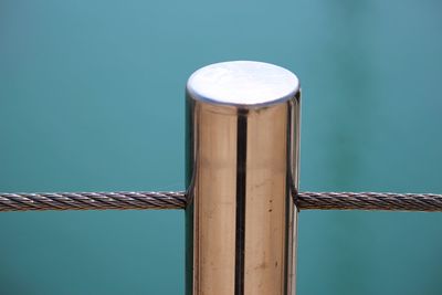Close-up of steel bollard