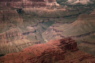 Aerial view of dramatic landscape