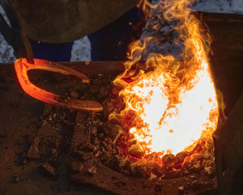 Midsection of person preparing food