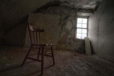 Interior of abandoned building