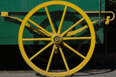 Close-up of bicycle wheel