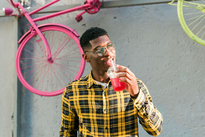 Young man using mobile phone