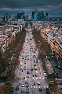 High angle view of cityscape against sky