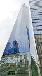 Low angle view of modern building against sky