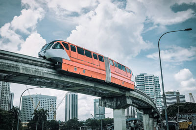 Low angle view of bridge against sky